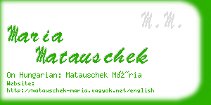 maria matauschek business card